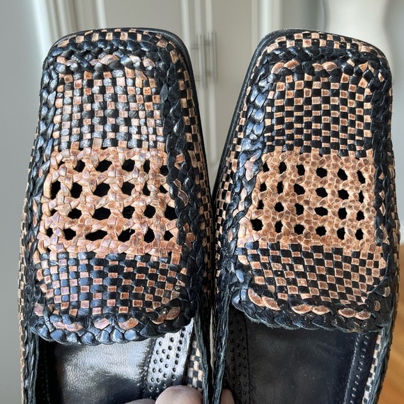 Raffaella Venturini brown and black leather loafers size 9 Eu 40 - Picture 5 of 17